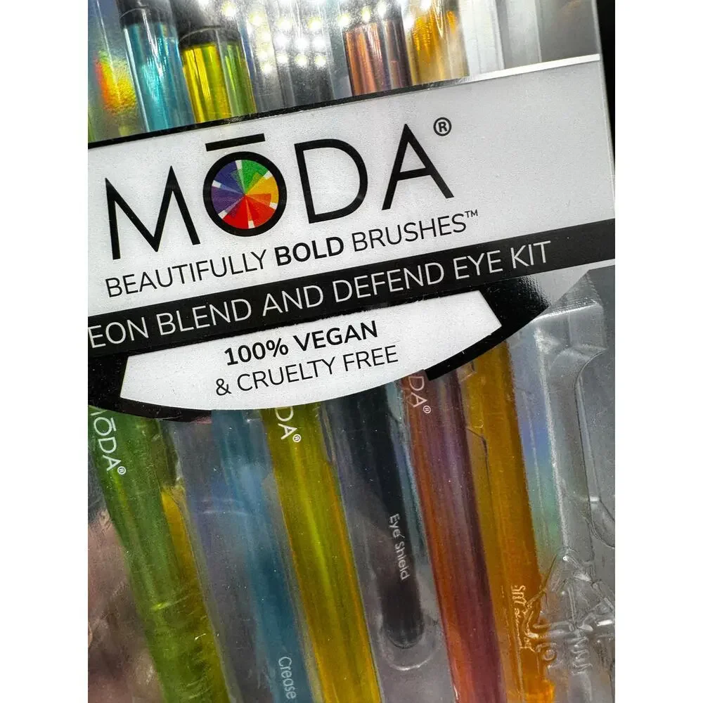 NWT Moda Neon 6pc Eye Brush Set
